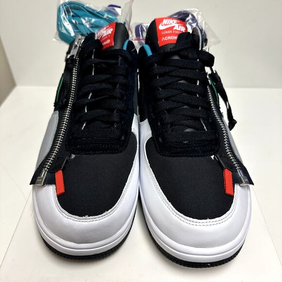 NIB NWT Nike Lunar Force 1 SP / Acronym Low Black White Sneaker Men's 9.5 - Picture 5 of 12